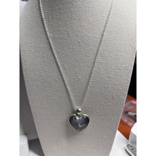 Heart-Shaped Resin Pendant Dandelion Seed Make a Wish Handmade in San Diego