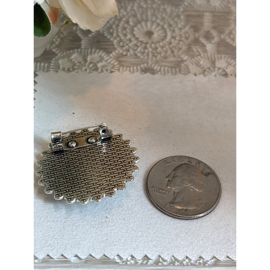 Pressed Forget-Me-Not and Blue Dragonfly Wedding Bouquet Brooch Handmade Memorial Pin