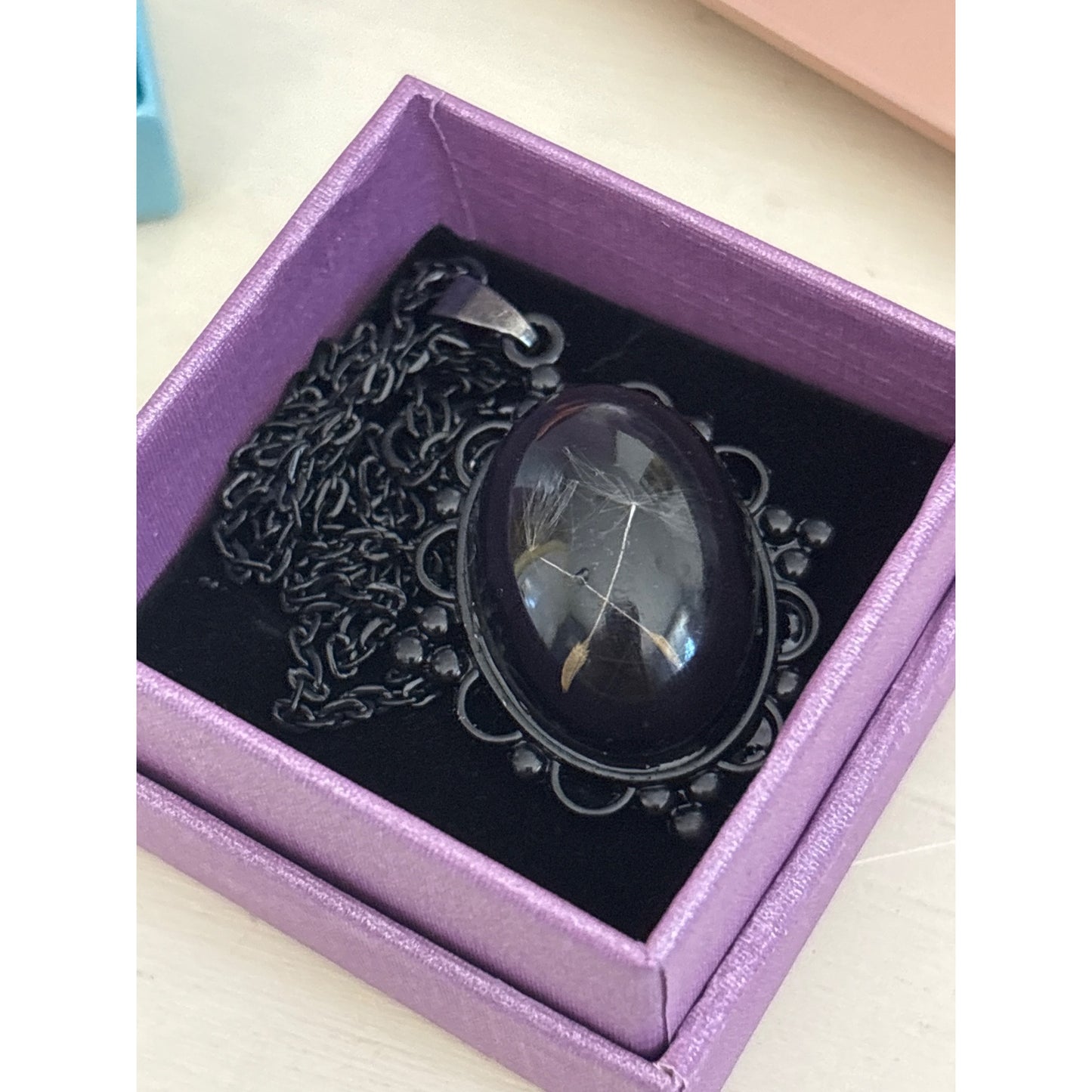 High Dome Dandelion Seed Pendant Necklace: Make a Wish, Handmade in San Diego