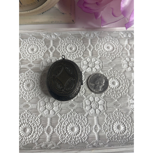 Vintage Religious Pendant Locket For This Child Prayed 1 Samuel 1:27 Inspirational Keepsake