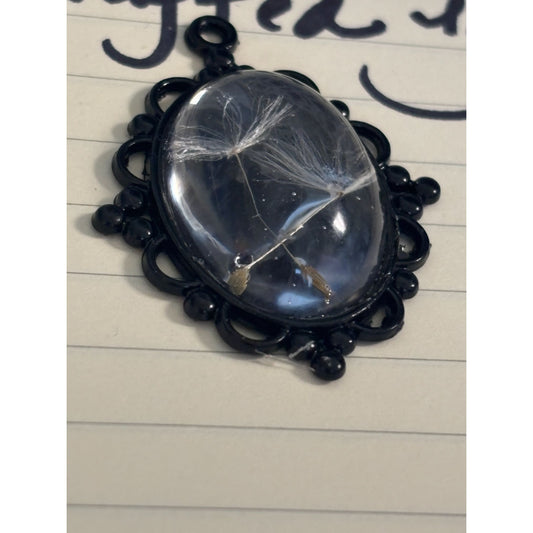 Handmade Dandelion Seed Filagree Pendant: Mourning Jewelry, Make a Wish, Unique Gift