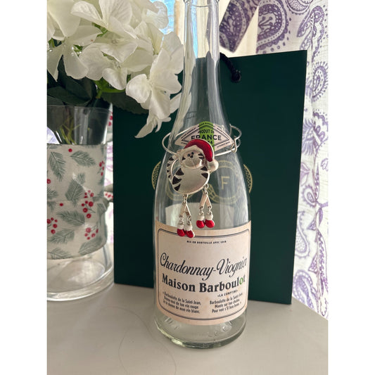 Santa Cat | Wine Bottle Jewelry by Reimagined from the Chateau | Handcrafted with Love
