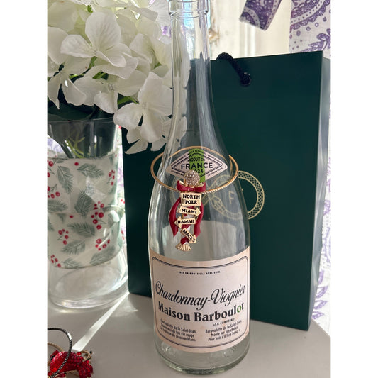 North Pole Miami Hawaii Macys Ornament Wine Bottle Jewelry