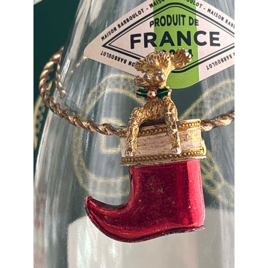Puppy in Stocking | Wine Bottle Jewelry by Reimagined from the Chateau | Handcrafted with Love
