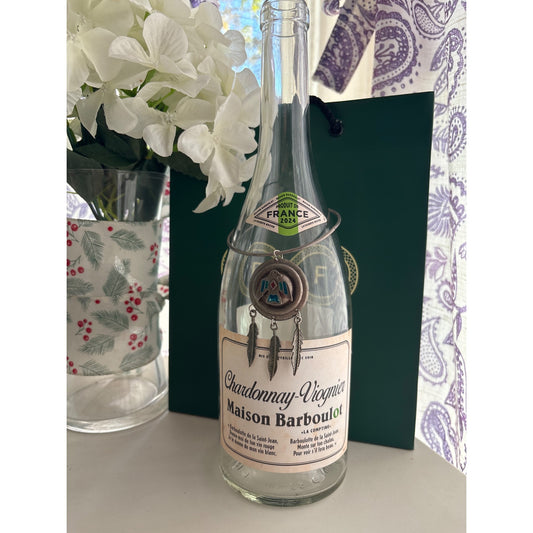 Thunderbird & Feathers | Wine Bottle Jewelry by Reimagined from the Chateau | Handcrafted with Love