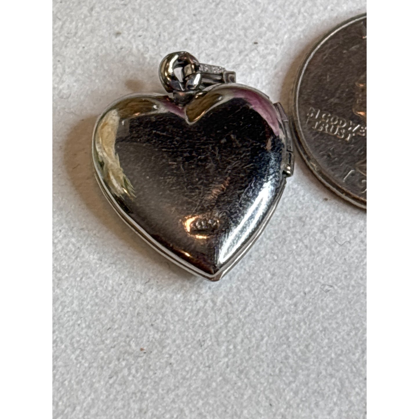 Photo Memory Locket: Sterling Silver Grandma Pink Green Accents