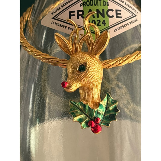 Gold Rudolph |Wine Bottle Jewelry by Reimagined from the Chateau | Handcrafted with Love