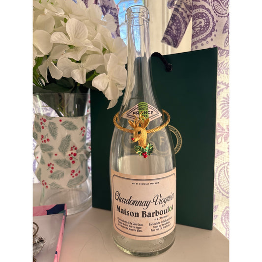 Gold Rudolph |Wine Bottle Jewelry by Reimagined from the Chateau | Handcrafted with Love