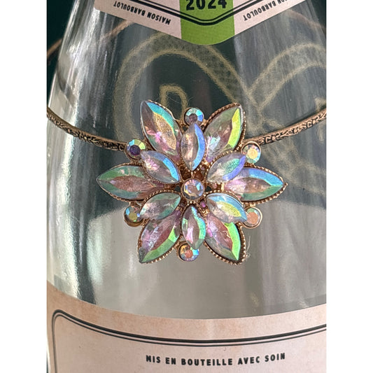 AB Flower Brooch |Wine Bottle Jewelry by Reimagined from the Chateau | Handcrafted with Love