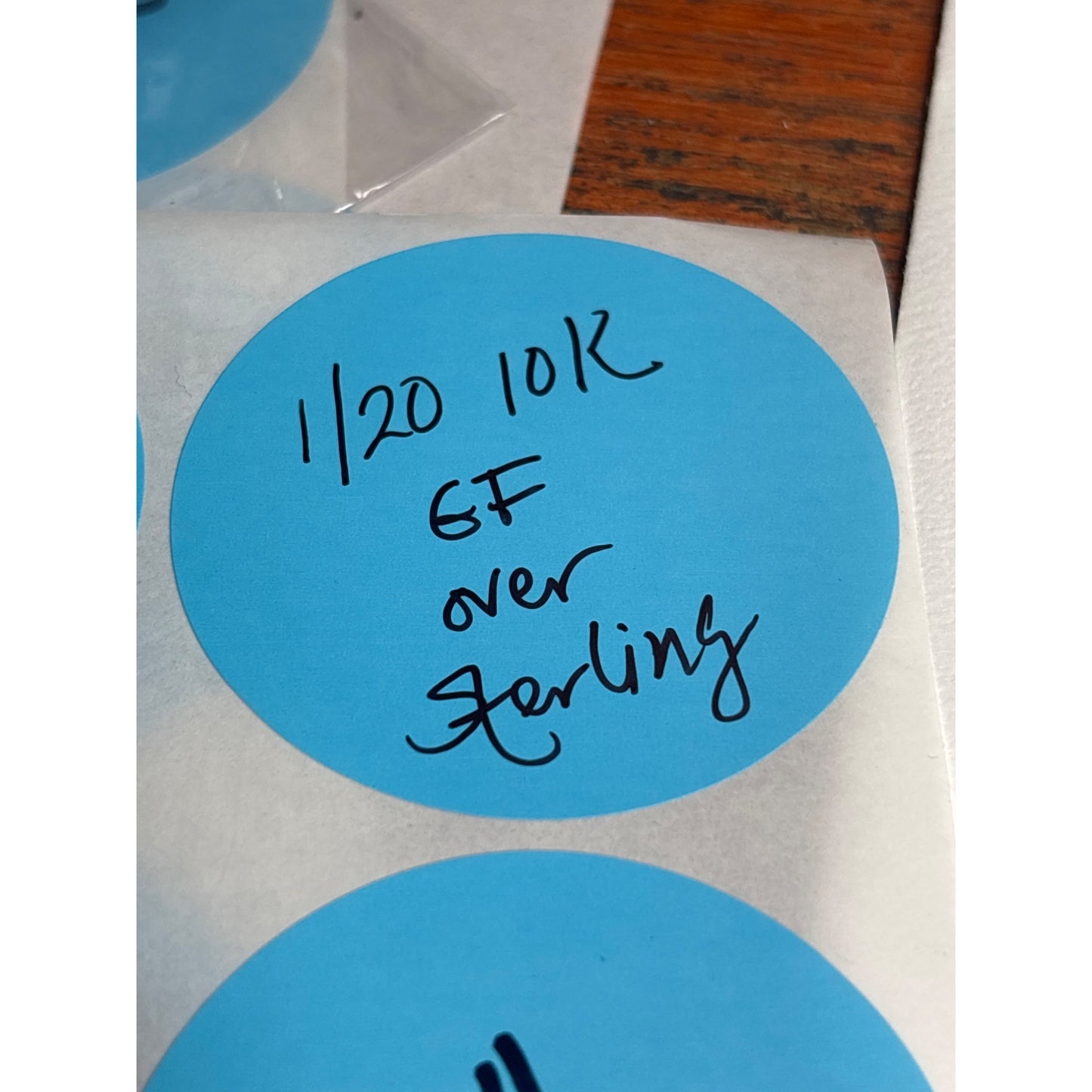 Vintage 10K Gold-Filled Over Sterling Floral Brooch & Earrings Set Aqua Blue Rhinestones