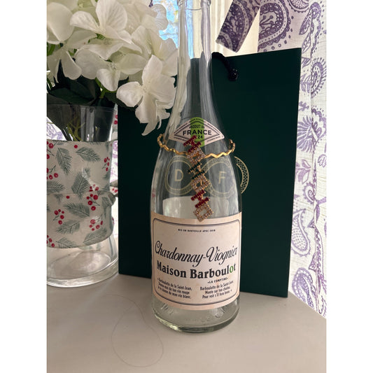 HO HO HO | Wine Bottle Jewelry by Reimagined from the Chateau | Handcrafted with Love