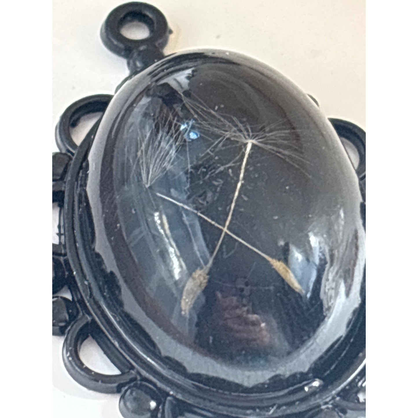 High Dome Dandelion Seed Pendant Necklace: Make a Wish, Handmade in San Diego