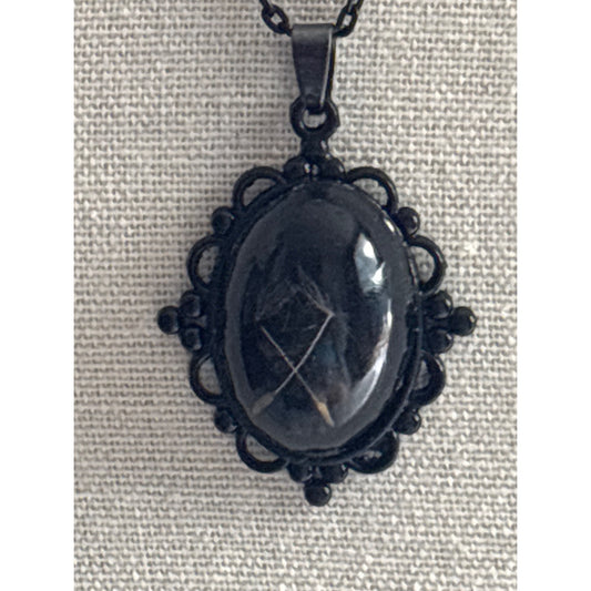 High Dome Dandelion Seed Pendant Necklace: Make a Wish, Handmade in San Diego