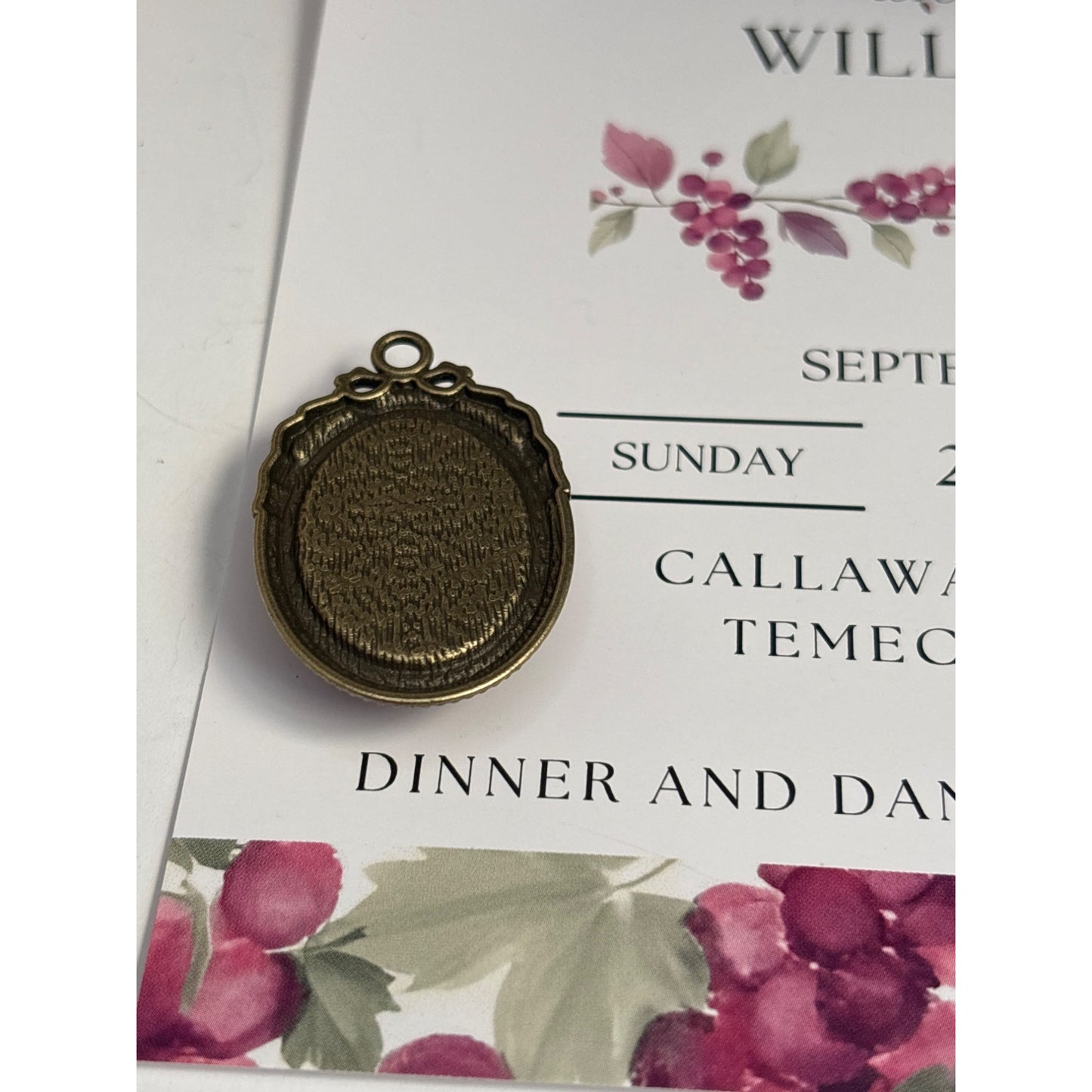 Custom Dried Flower Pendant – Wedding Bouquet Keepsake Jewelry – Personalized Botanical Pin or Pendant by Reimagined Memories