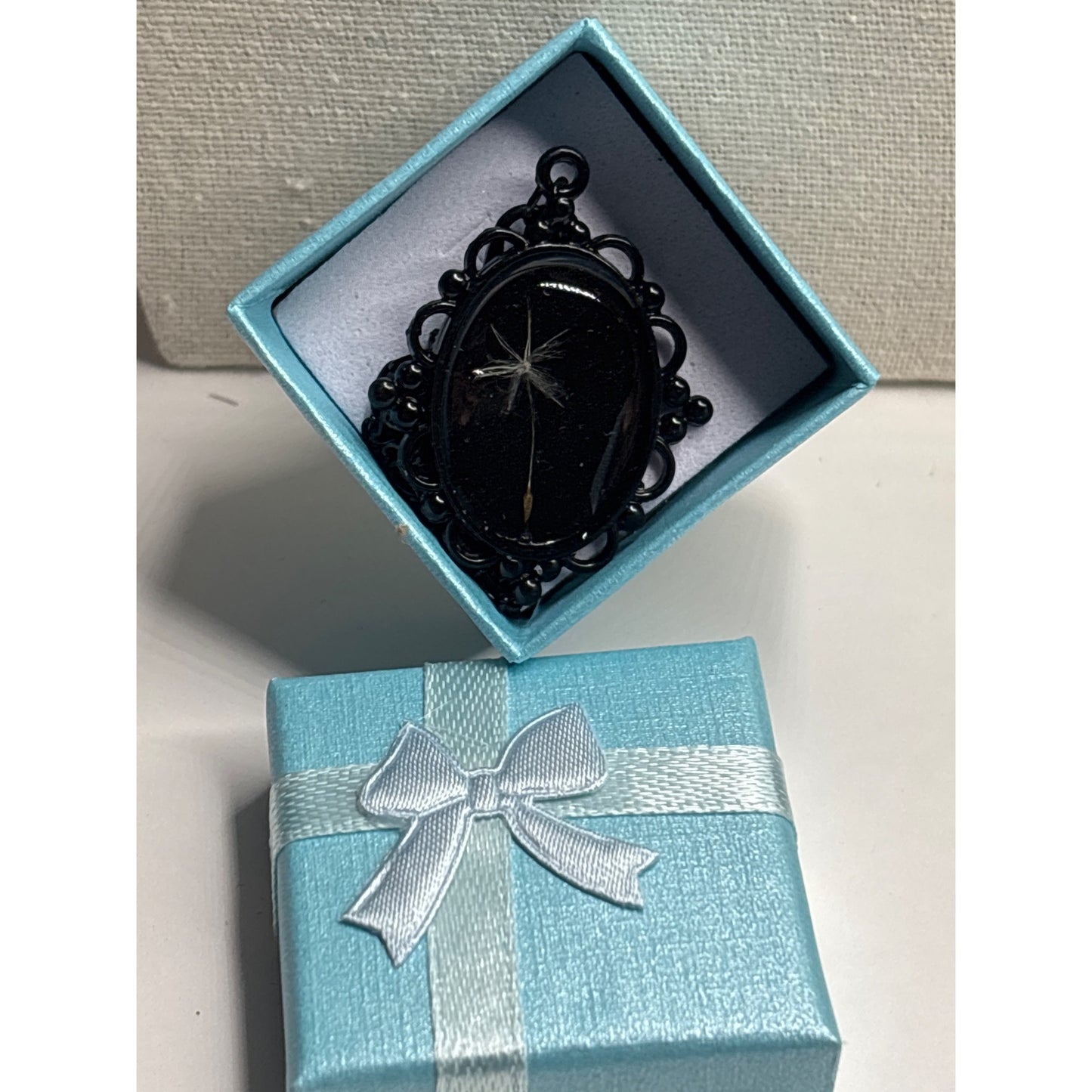 Handcrafted Real Dandelion Seed Pendant Necklace Made in San Diego