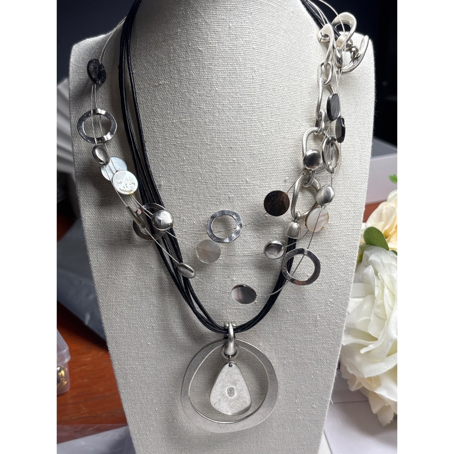 Lot of 2 Designer Necklaces: Cookie Lee+Premiere Designs Resell or Craft Lot