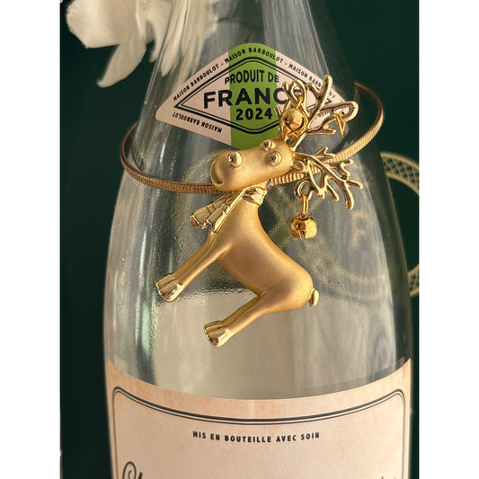Golden Reindeer | Wine Bottle Jewelry by Reimagined from the Chateau | Handcrafted with Love