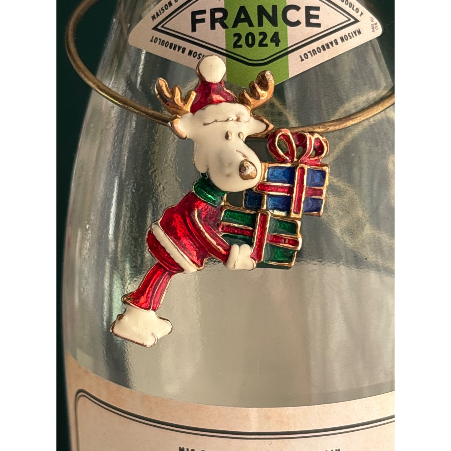 Red Reindeer | Wine Bottle Jewelry by Reimagined from the Chateau | Handcrafted with Love