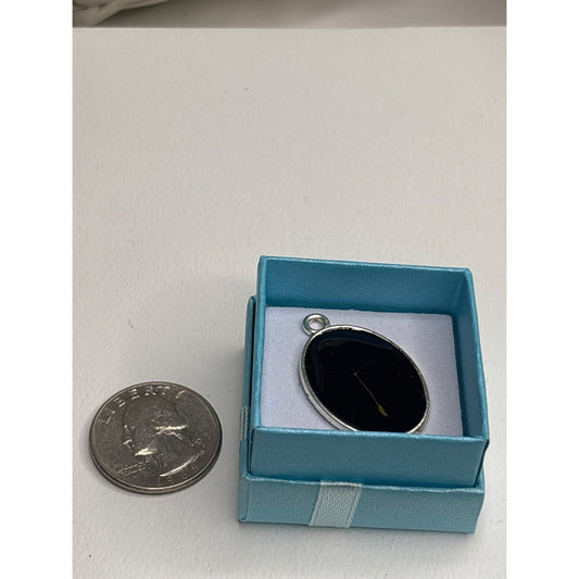 Dandelion Seed Whisper Pendant: Silver Oval Frame Handmade in San Diego