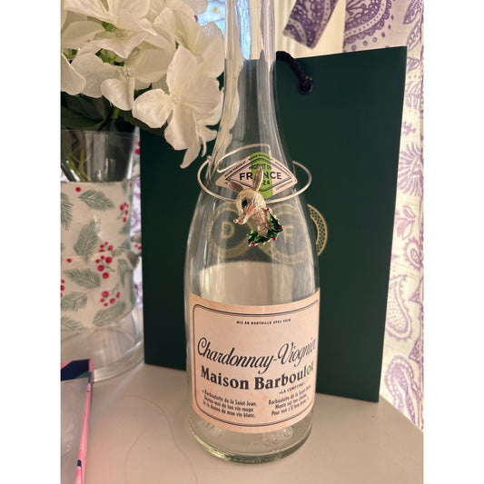 Elegant Golden Reindeer | Wine Bottle Jewelry by Reimagined from the Chateau | Handcrafted with Love