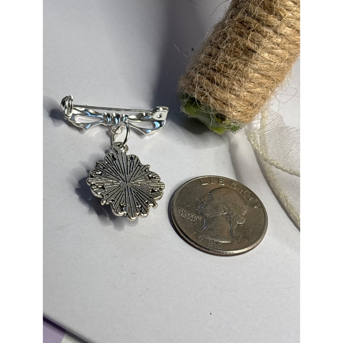Handmade Forget-Me-Not Bouquet Charm – “Something Blue” Bridal Keepsake or Mourning Jewelry