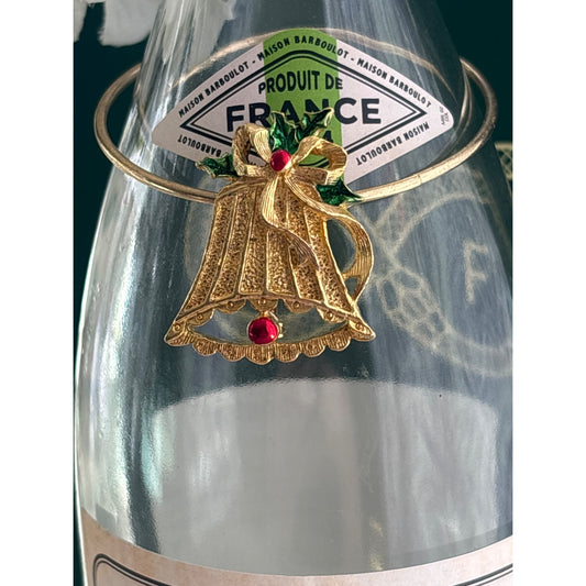 Vintage Gold Bell |Wine Bottle Jewelry by Reimagined from the Chateau | Handcrafted with Love