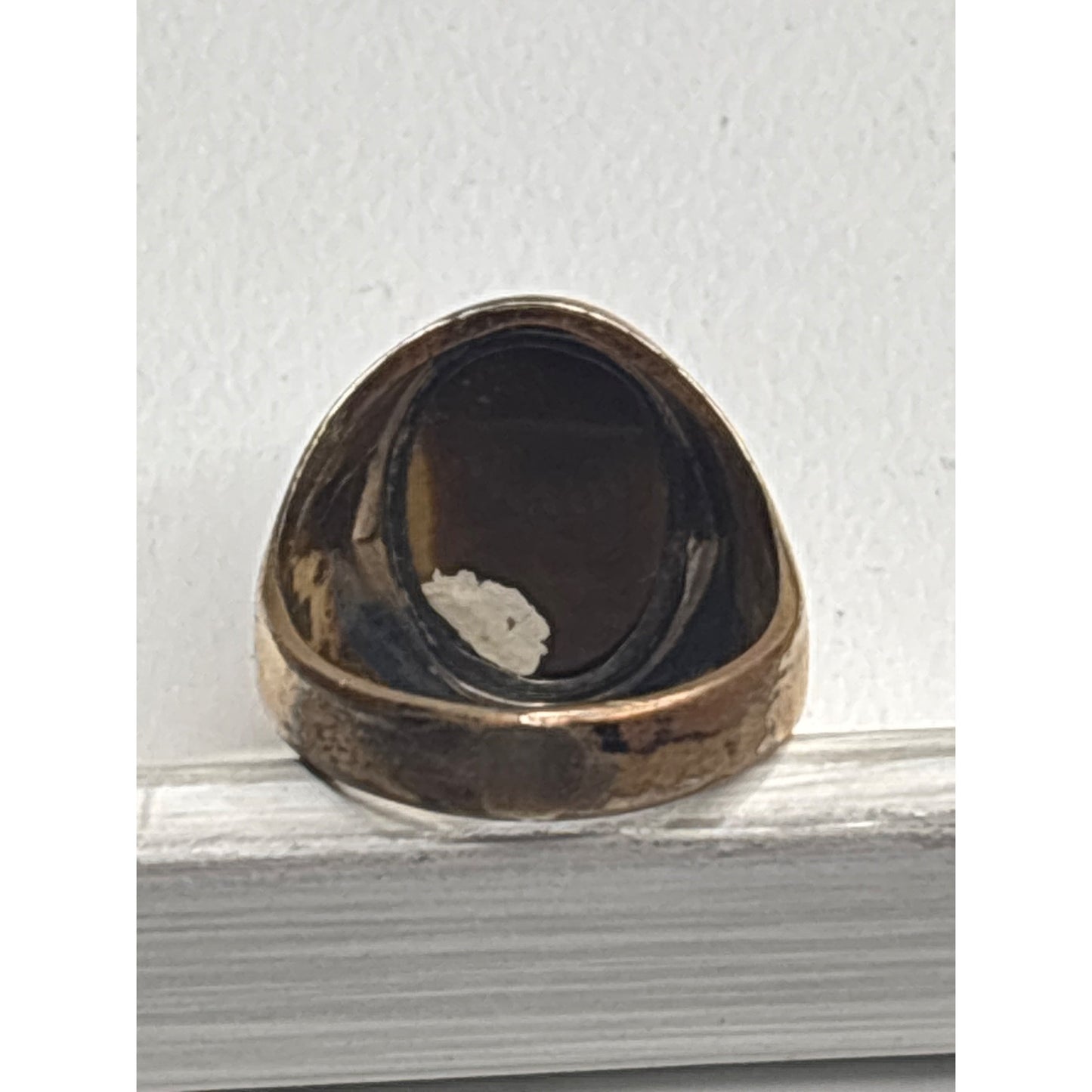 Vintage 10K Gold Filled Tigers Eye Ring Size 9 Oval Stone Classic Design