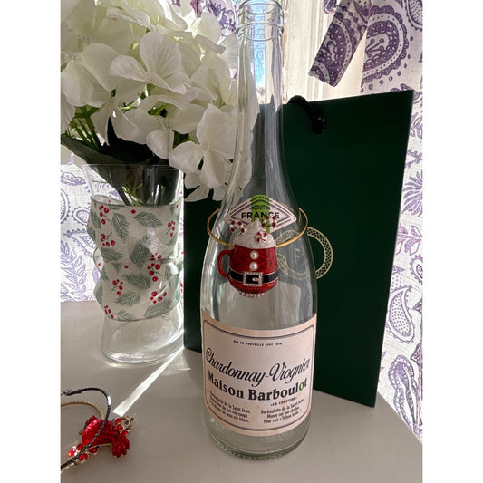 Santa Hot Chocolate Mug | Wine Bottle Jewelry by Reimagined from the Chateau | Handcrafted with Love