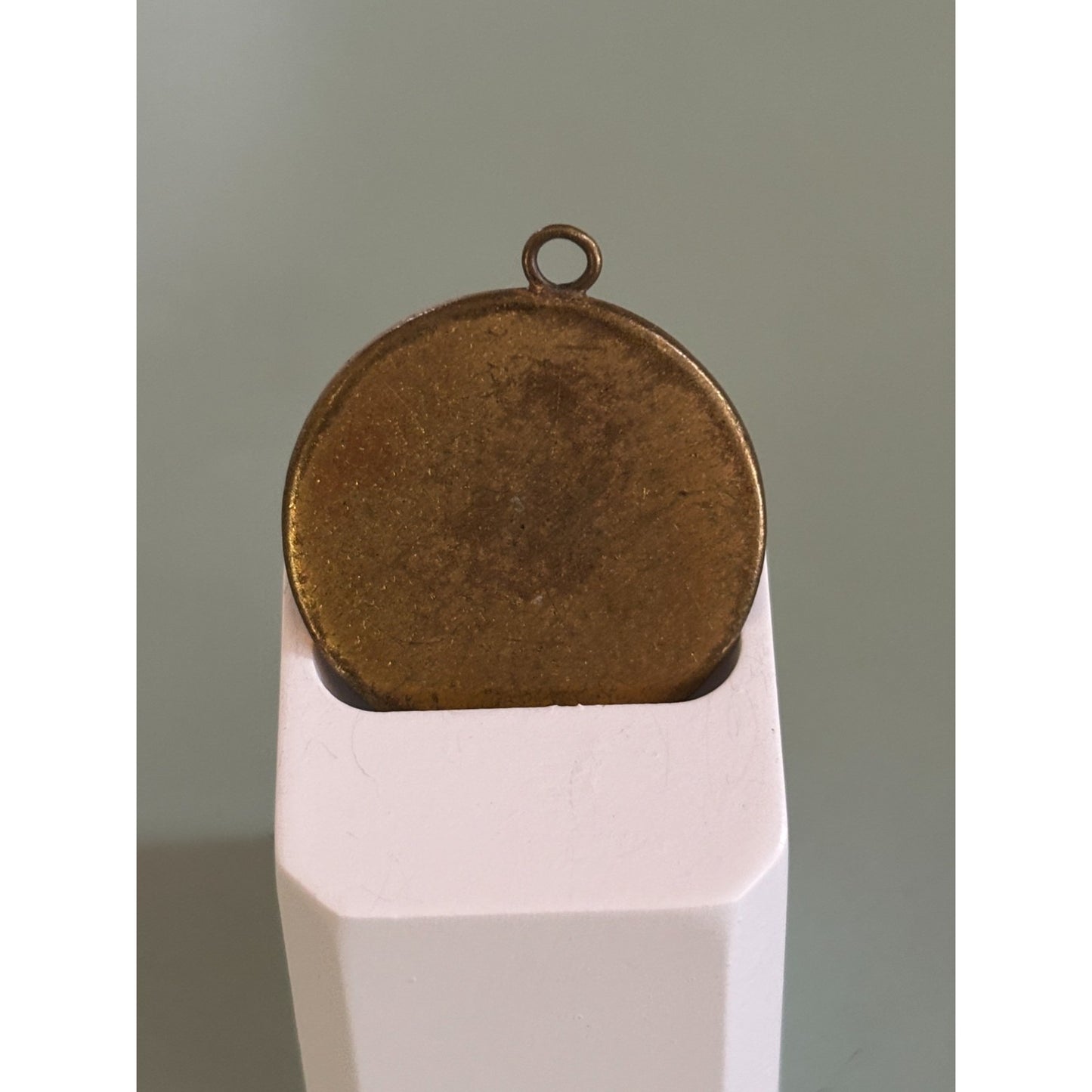 Vintage Japanese Maki-e Style Pendant – Gold Birds & Bamboo on Black Lacquer