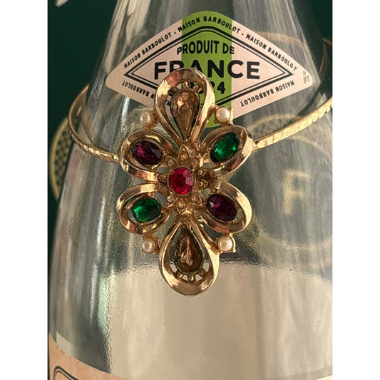 Golden Swirl Colorful Gems | Wine Bottle Jewelry by Reimagined from the Chateau | Handcrafted with Love