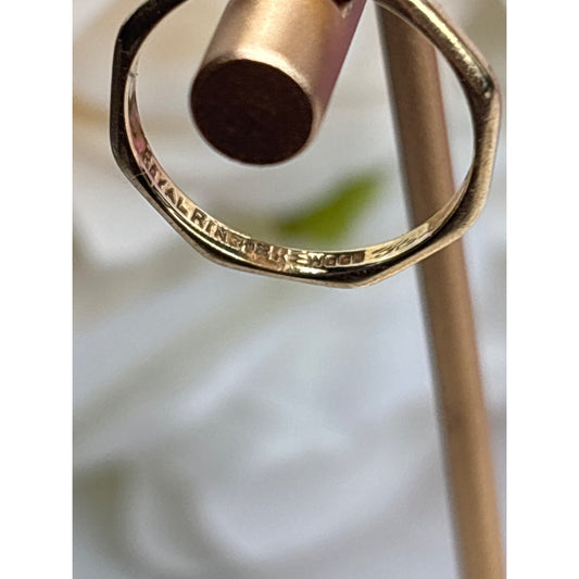 Vintage Royal Ring 18K Yellow Gold Octagonal Wedding Band