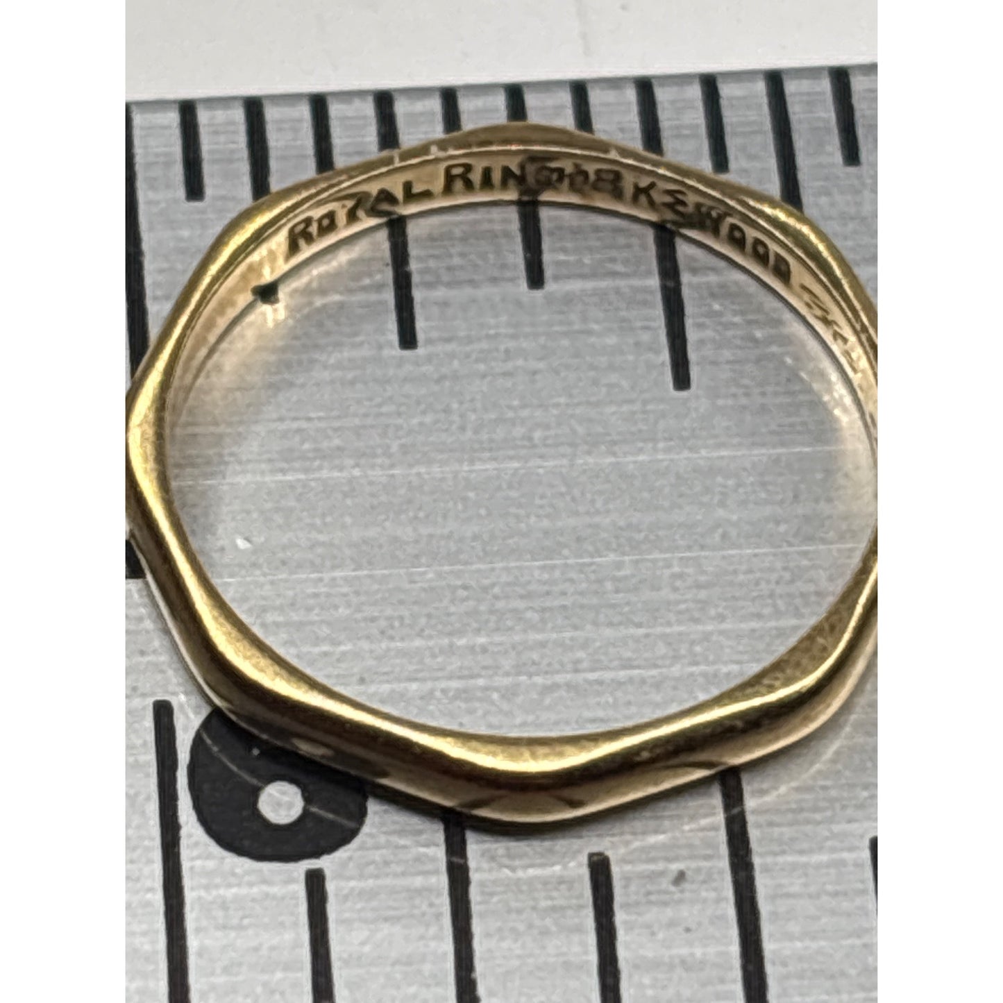 Vintage Royal Ring 18K Yellow Gold Octagonal Wedding Band