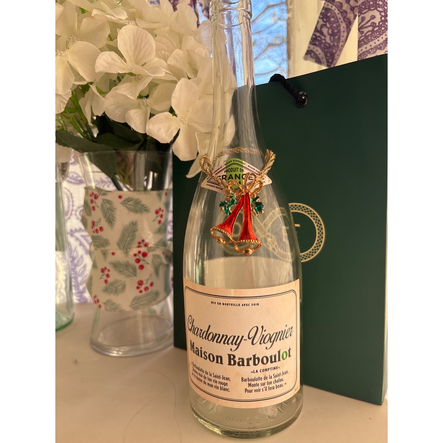 Red Sleigh Bells | Wine Bottle Jewelry by Reimagined from the Chateau | Handcrafted with Love