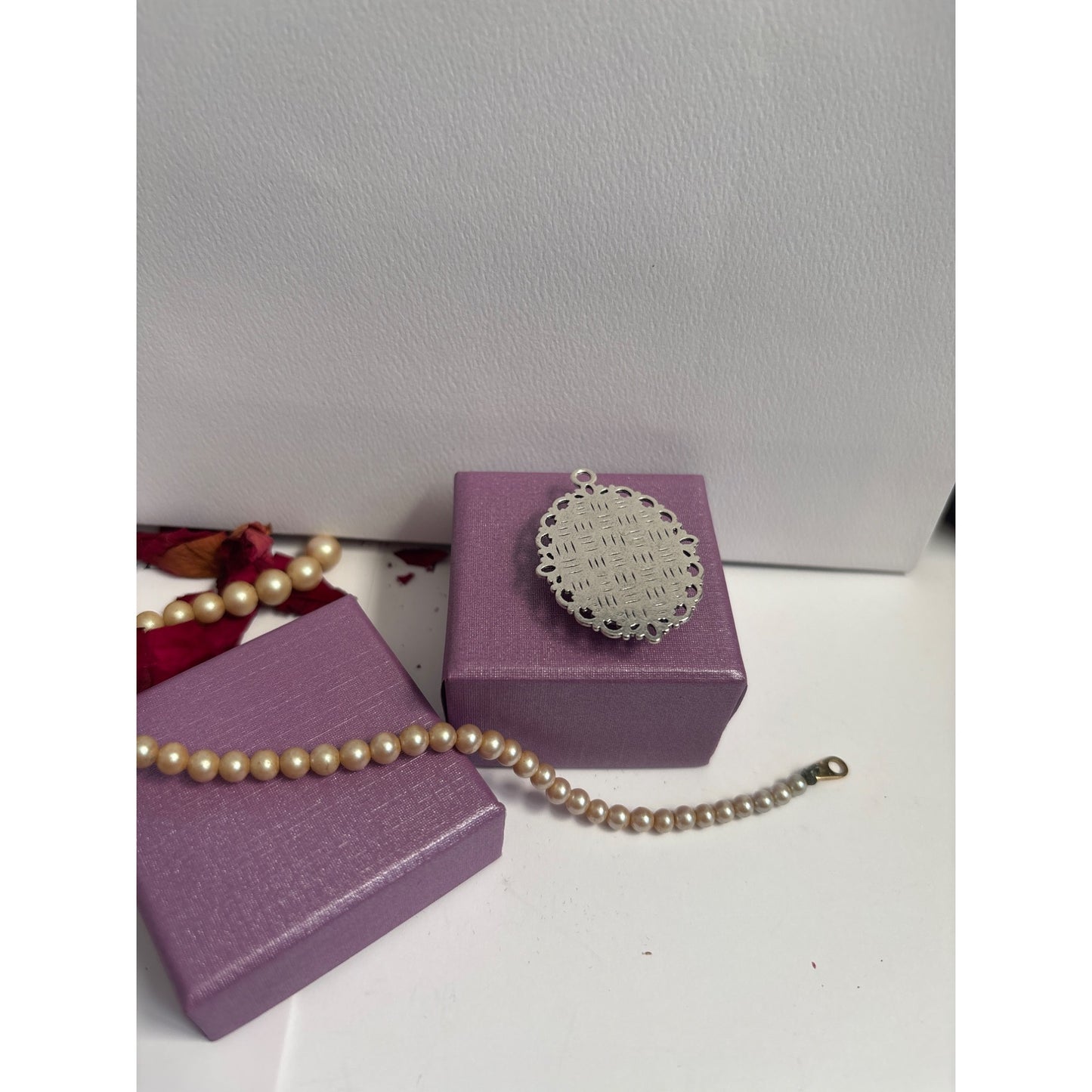 Custom Wedding Invitation Keepsake Pendant – Personalized Paper Jewelry with Dried Flower Accent – Reimagined Memories