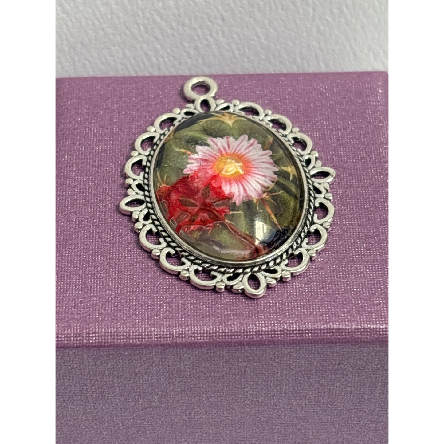 Custom Wedding Invitation Keepsake Pendant – Personalized Paper Jewelry with Dried Flower Accent – Reimagined Memories