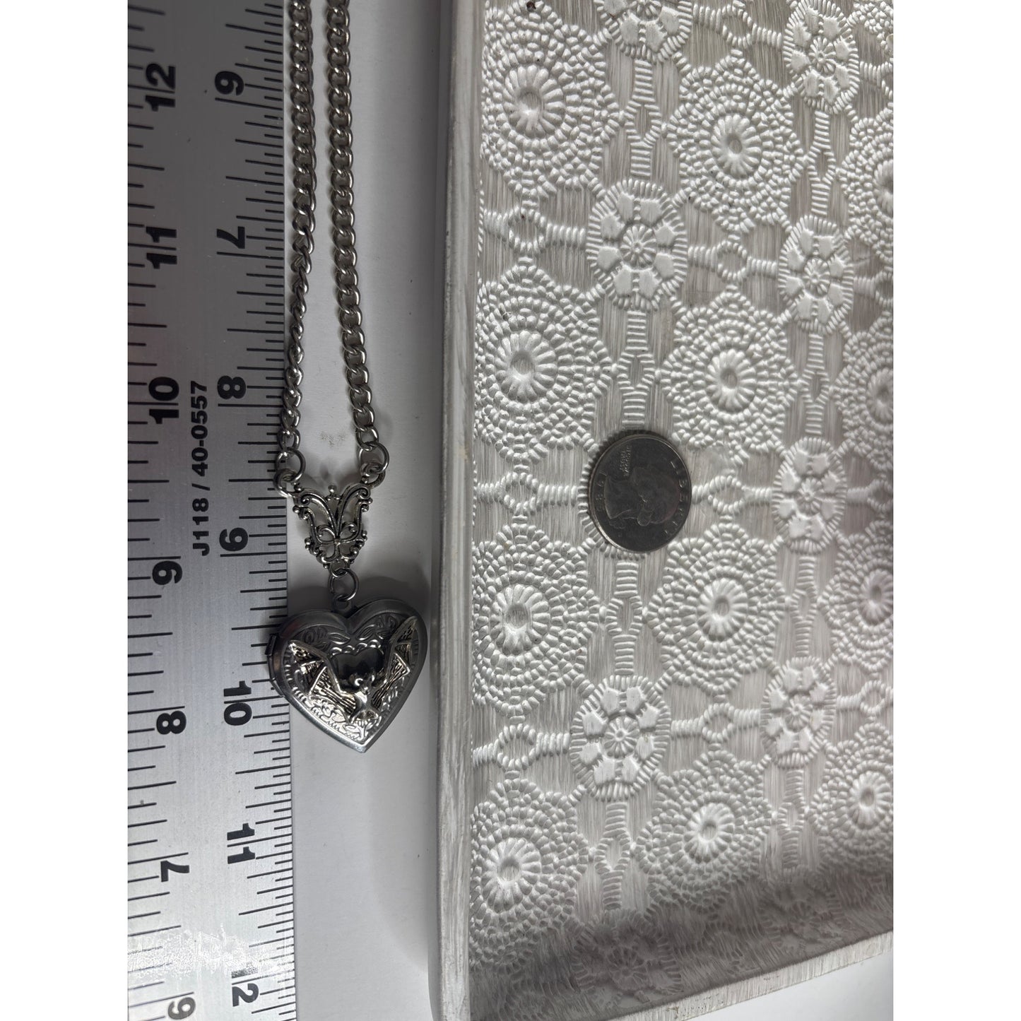 Vintage Photo Locket: Vampire Bat Heart Design Gothic