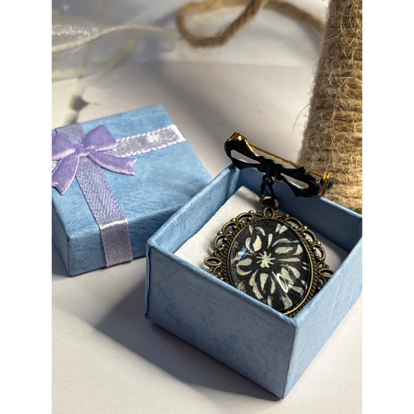 Handmade 18×25 Bridal Bouquet Charm – Original Black & White Floral Art – “Something Meaningful” Keepsake or Mourning Jewelry